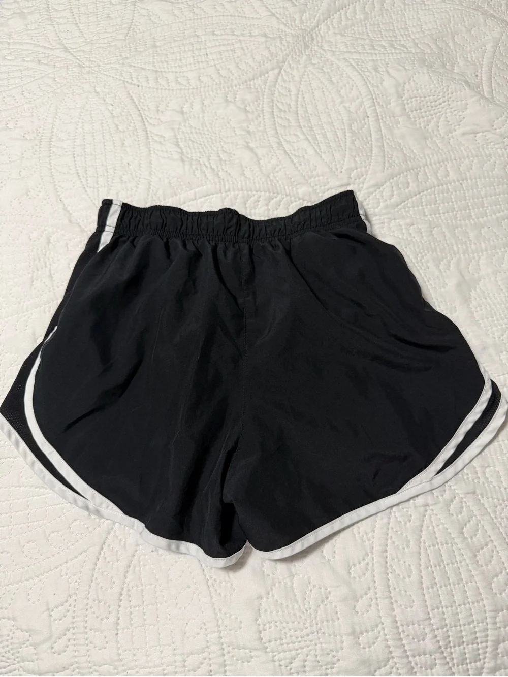 Nike Black Athletic Shorts with White Trim